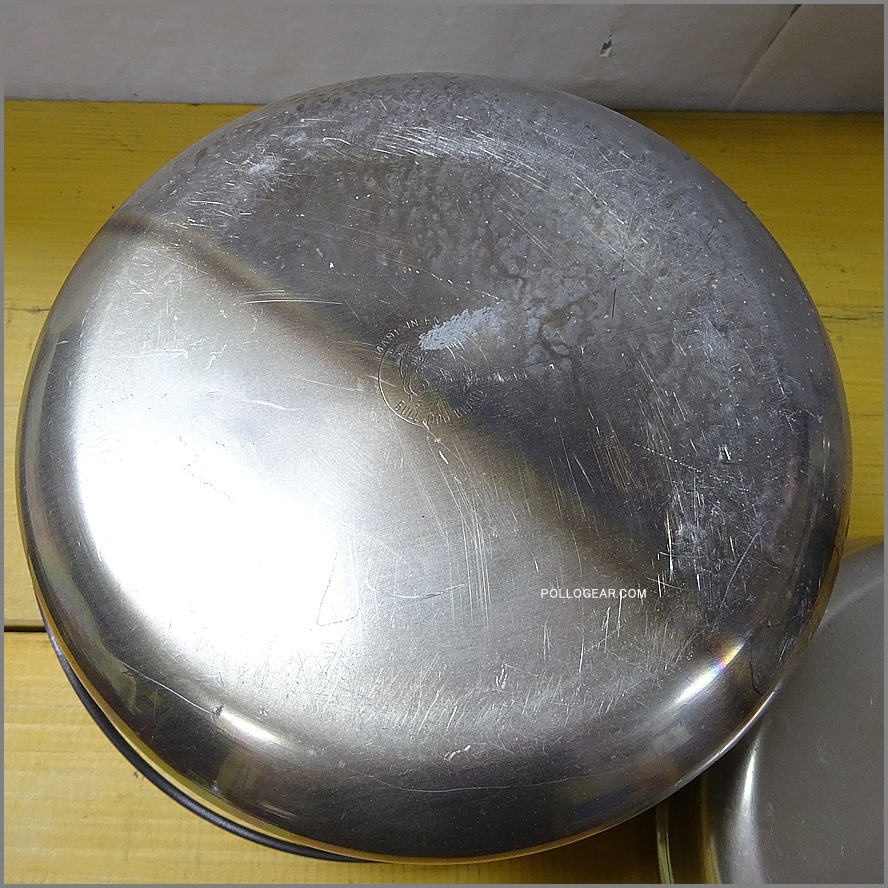 特大サイズ 8インチ 80年代<BR>ホットン ブルドッグ<BR>後期 ノンスティック加工<BR>VINTAGE ビリーポット<BR>イングランド製 クッカー 丸小