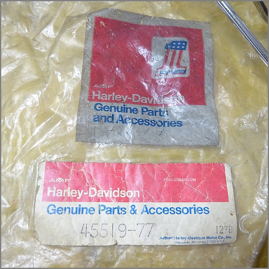 AMF デッドストック ハーレー純正 NOS ブレーキホース 1974-77 FX ショベル XL アイアン 45519-77 45521-74A 三角キャリパー  