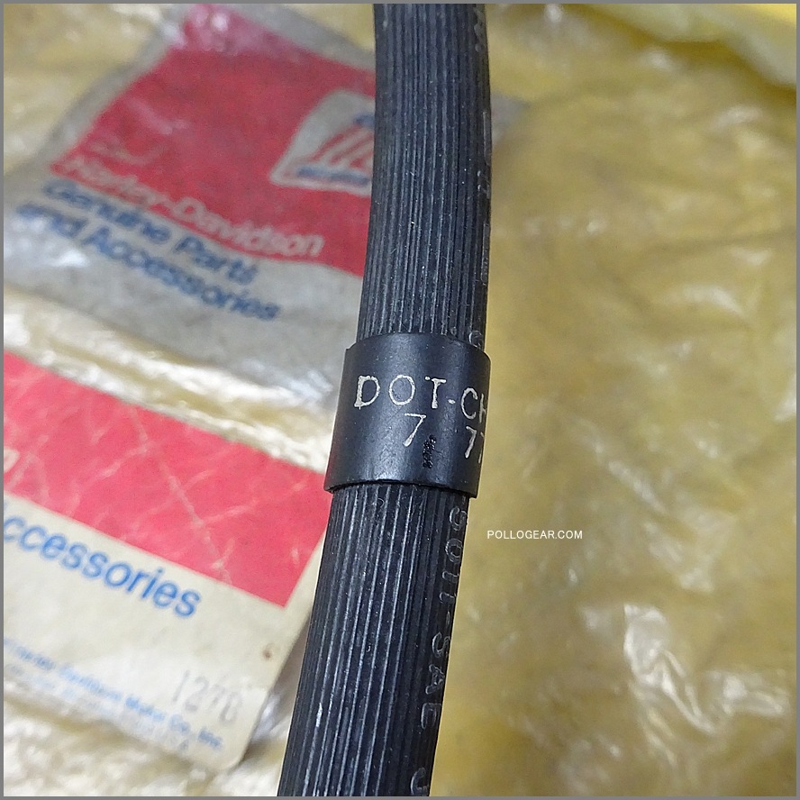 AMF デッドストック ハーレー純正 NOS ブレーキホース 1974-77 FX ショベル XL アイアン 45519-77 45521-74A 三角キャリパー  