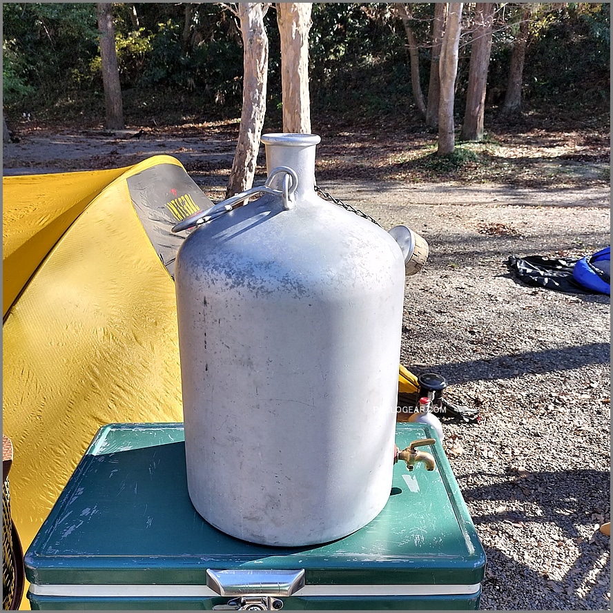 60’s LE GRAND TETRAS<BR>14リットル ウォータージャグ<BR>Vintage Water Jug<BR>グランテトラ フランス製<BR>スーパービッグテトラ アルミジャグ コルクキャップ