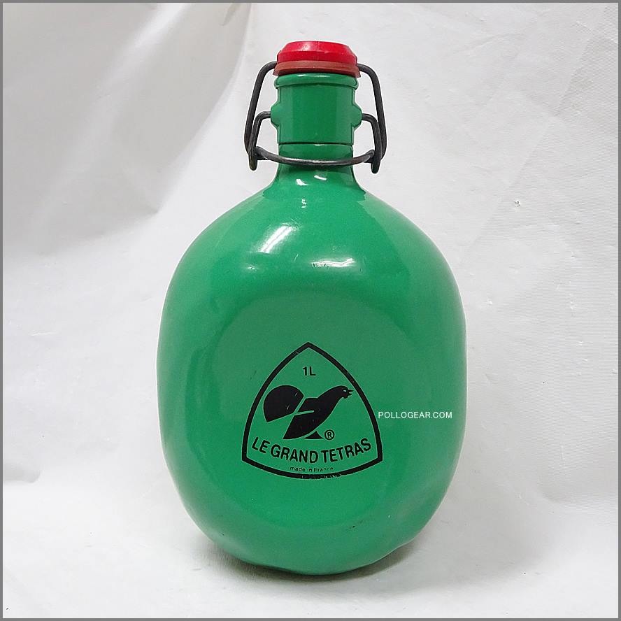 緑 希少カラー 丸型<BR>1980年代 グランテトラ 1.0L<BR>LE GRAND TETRAS<BR>VINTAGE ウォーターボトル