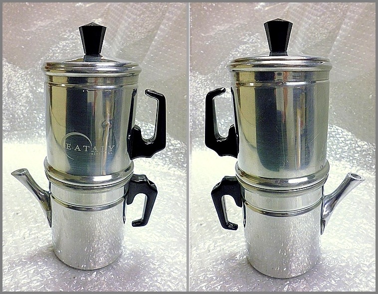 イタリア製　ヴィンテージ　エスプレッソメーカー　アンティーク　レトロ 希少 ヴィンテージ イタリア製 マキネッタ エスプレッソメーカー