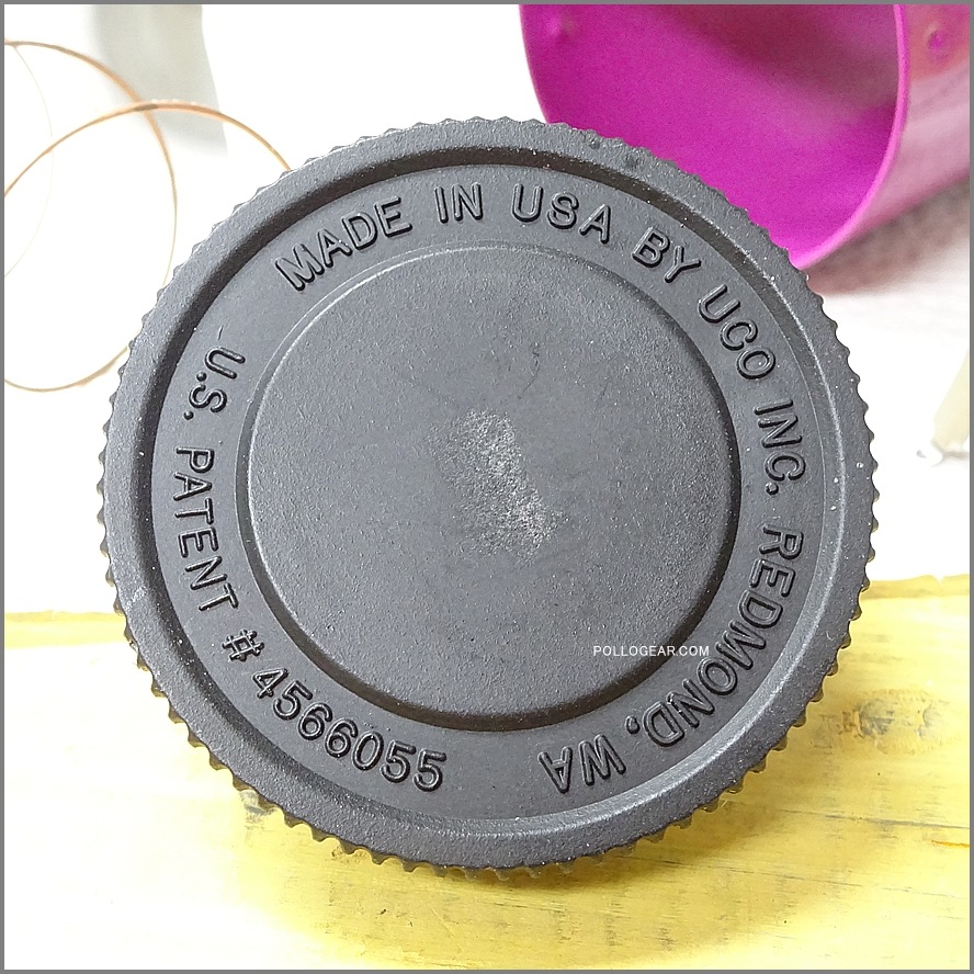 1980年代 EMS 三角ハンドル<BR>Vintage キャンドルランタン<BR>Eastern Mountain Sports × UCO<BR>MADE IN USA パープル ケース付き