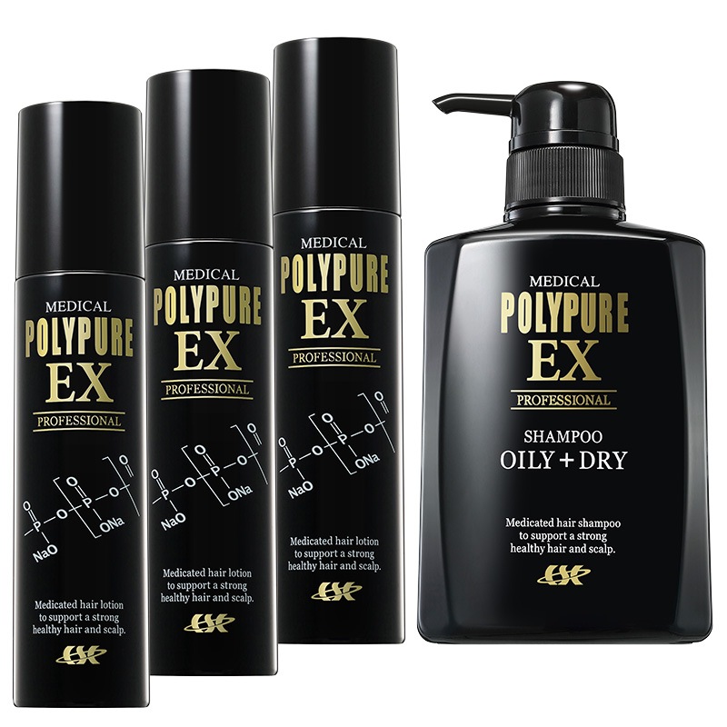 シーエスシー ポリピュアEX 薬用スカルプシャンプー　3本セット 薬用ポリピュアEX お得な3本セット＋ポリピュア スカルプ