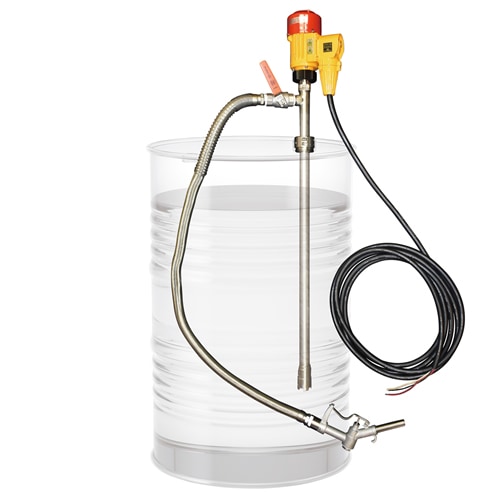 EMM-25SUS ドラム缶用 電動モータードラムポンプ 溶剤用 SUSホース1.5m