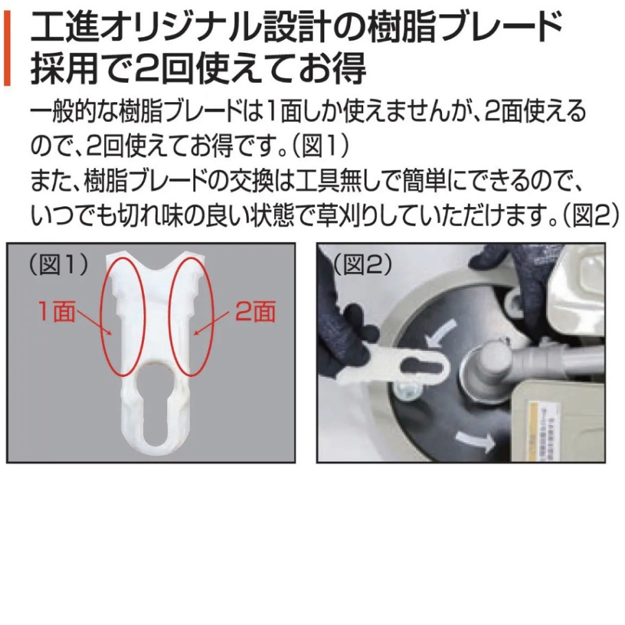 納期未定商品】EFR-26C 工進 キャリー式 エンジン 草刈機 手押し