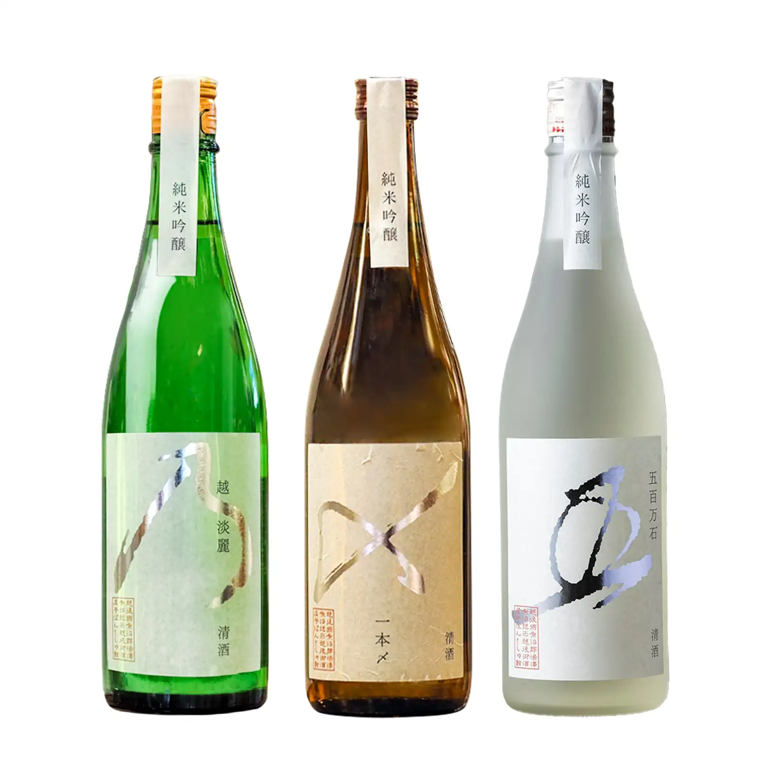 【ぽんしゅ館限定】ぽんしゅ館オリジナル酒飲み比べセット 越淡麗 純米吟醸/一本〆 純米吟醸/五百万石 純米吟醸  720ml×3