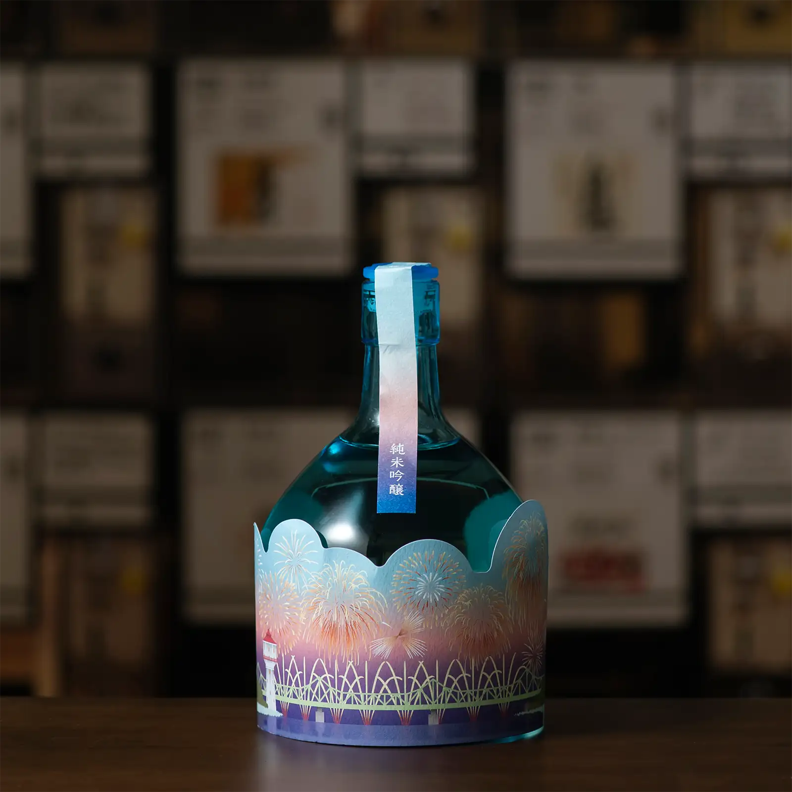 【数量限定】越後 お福正宗 斗瓶型花火ラベル 純米吟醸 720ml(手提げ袋入)