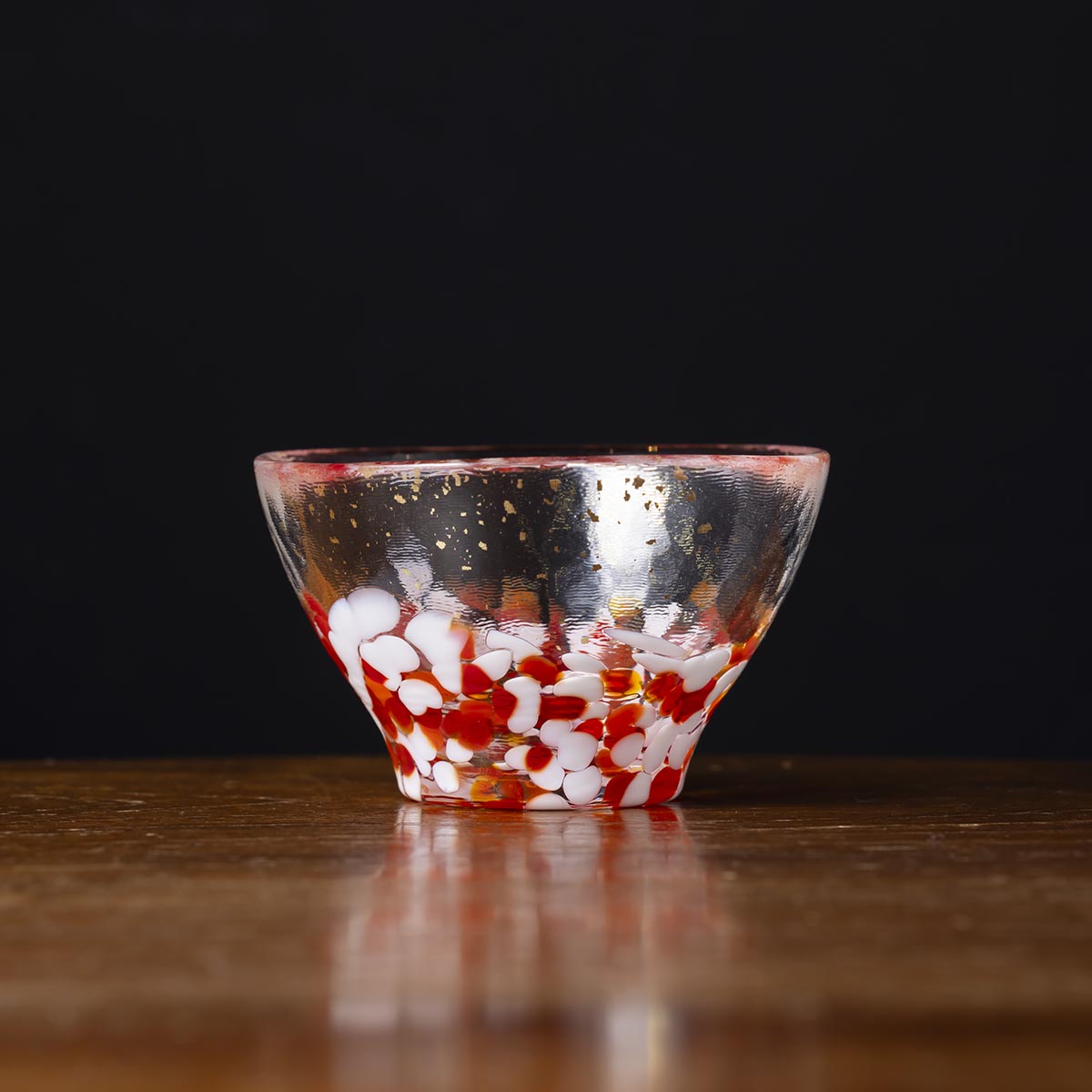 おぢや錦鯉　紅白柄風盃