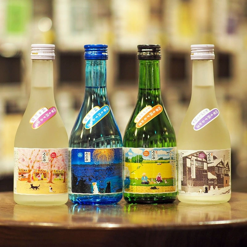 越後雪紅梅 四季を旅するお酒 春夏秋冬セット 300ml×4(化粧箱入)