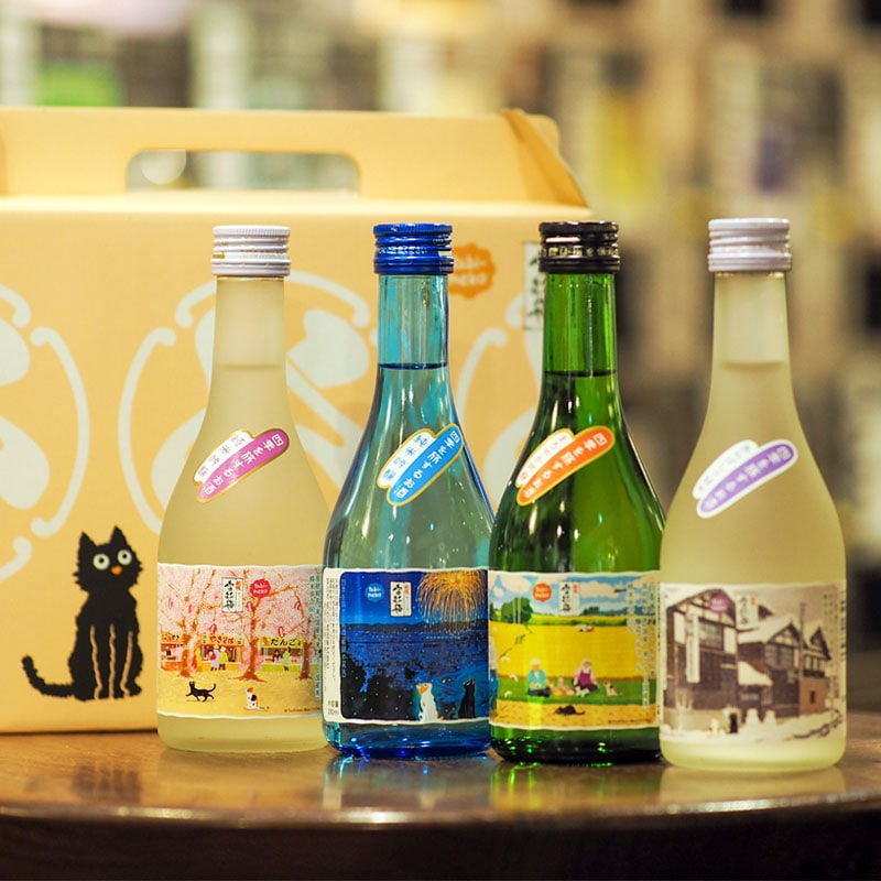 越後雪紅梅 四季を旅するお酒 春夏秋冬セット 300ml×4(化粧箱入)