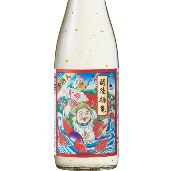 越後鶴亀 招福神 純米 金箔入 720ml
