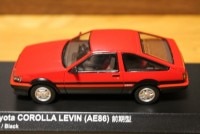京商 1/43 トヨタ カローラレビン AE86 GT APEX 前期型 レッド/ブラック 03761R|トヨタ（レクサス・日野を含みます）|ミニカー