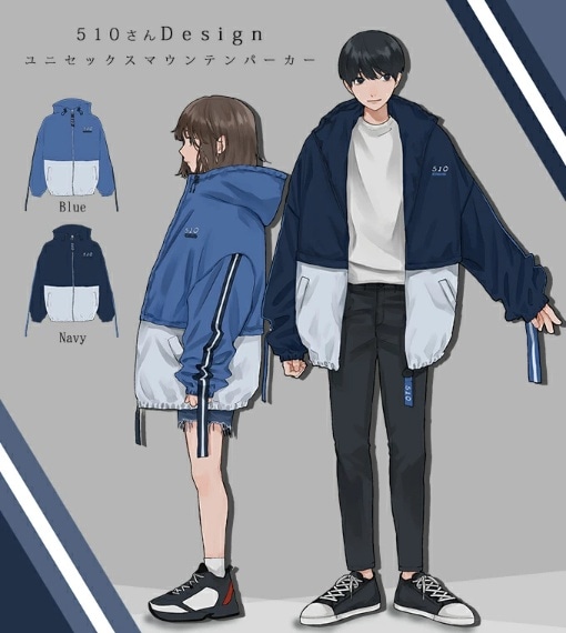 510様がデザインのオリジナルロゴ入りバイカラーユニセックス