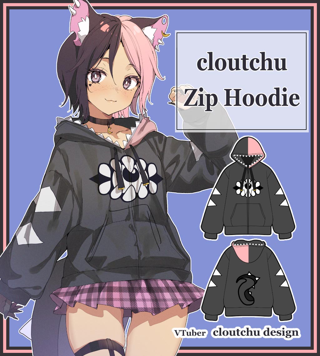 VTubercloutchuͤǥcloutchu Zip Hoodie