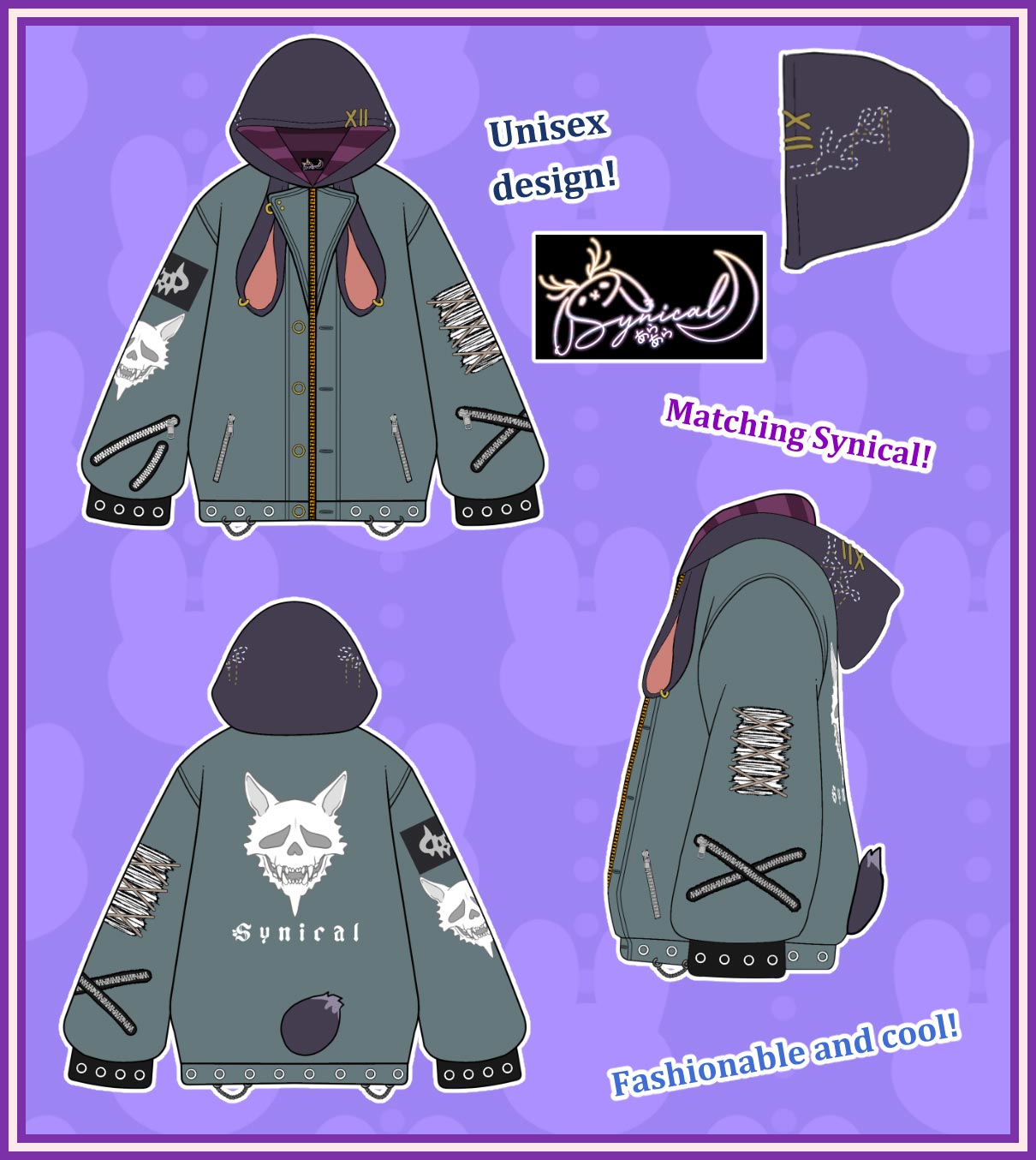VTuber��SynicalBeanical���ǥ������SynicalBeanical ZipHoodie��