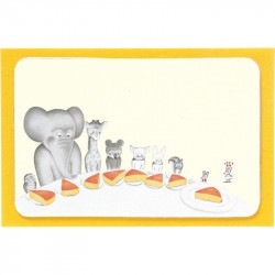 ねずみくんのチョッキ　ダイカットネームカード（ＹＥ）