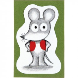 ねずみくんのチョッキ　ダイカットネームカード（ＧＲ）