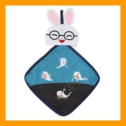 めがねうさぎ・ループタオル　ネイビー