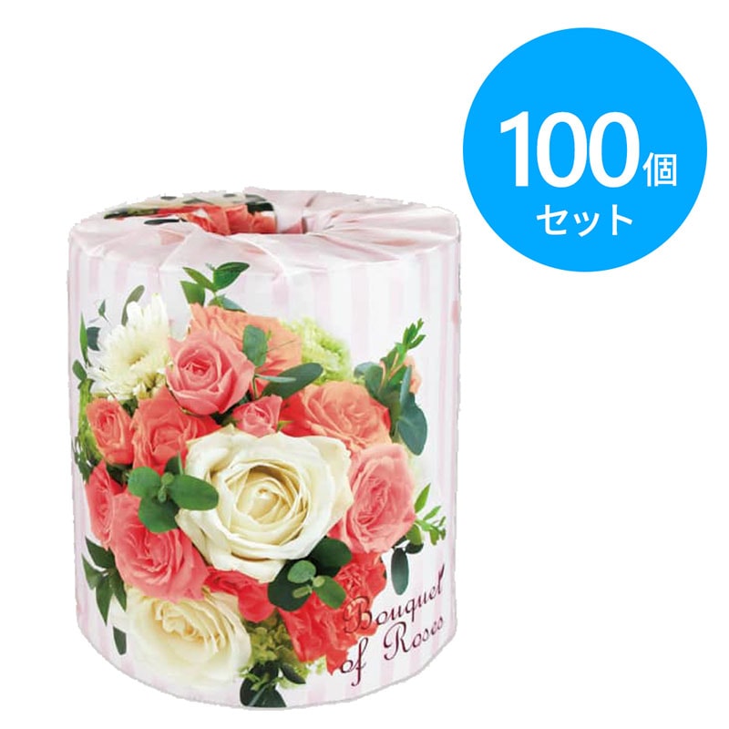 林製紙 トイレットペーパー ローズブーケ ダブル 100個 
