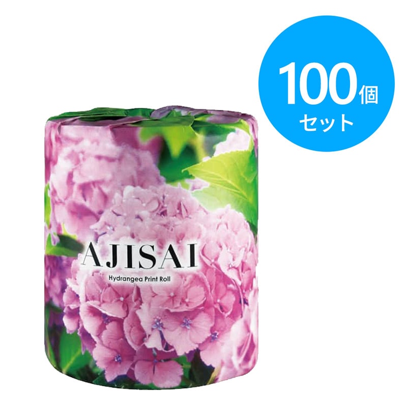 林製紙 トイレットペーパー あじさい ダブル 100個 