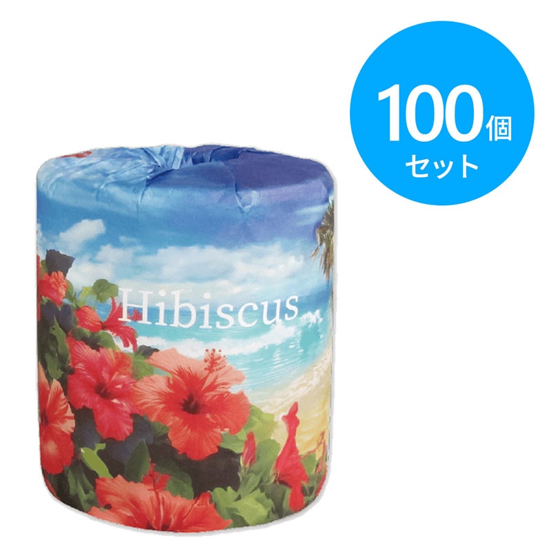 林製紙 トイレットペーパー  ハイビスカス ダブル 100個 