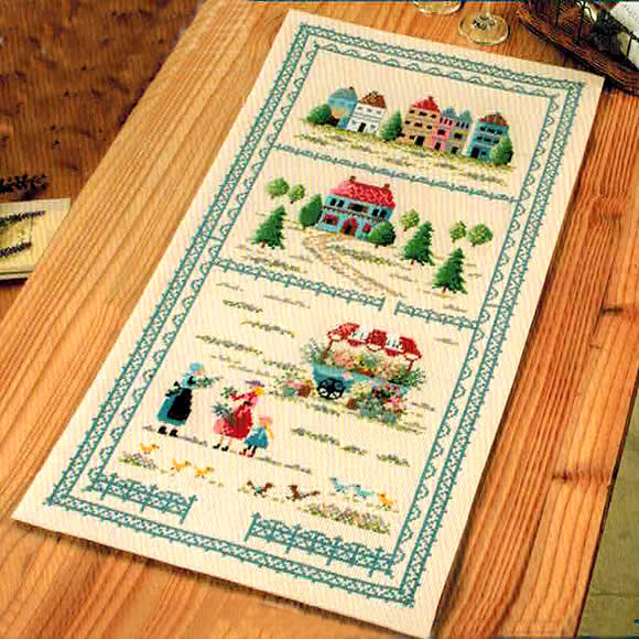 カントリー調　刺繍絵 カントリー調 刺繍絵 ✿ ✿ ✿ アメリカの 【Riverview