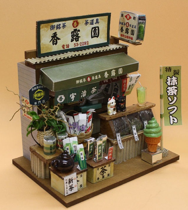 ビリー ドールハウスキット ミニチュアキット 夏休み工作 お茶屋