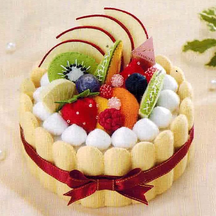 ハート型フルーツバースデーケーキ　食品サンプル ハート型ミックスフルーツタルト | フランス食堂oeuf ハート