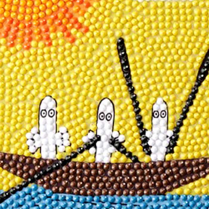 値下げ】ムーミンビーズ刺繍ブローチキット ニョロニョロ 長し
