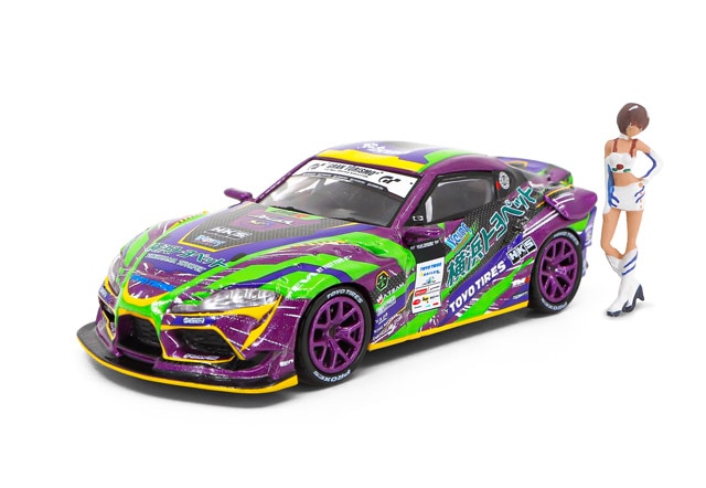 1/64 GR Supra D1 Grand Prix Series 2020 with Race Queen Figure エヴァRT初号機 GRスープラ 綾波レイ RQ フィギュア セット