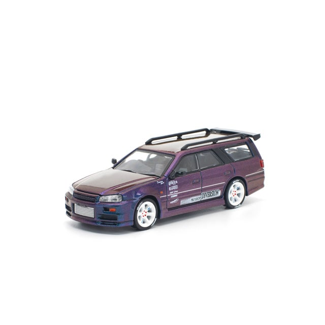 APOLLO PURPLE ver 展示品 1/64 NISSAN STAGEA MAGIC PURPLE 日産 ステージア マジック