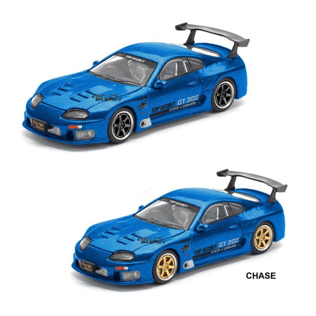 POP RACE x Enigma 1/64 TOP SECRET SUPRA GT300 (A80) - BLUE トップシークレット スープラ GT300（A80）ブルー 《予約2026年12月以降》