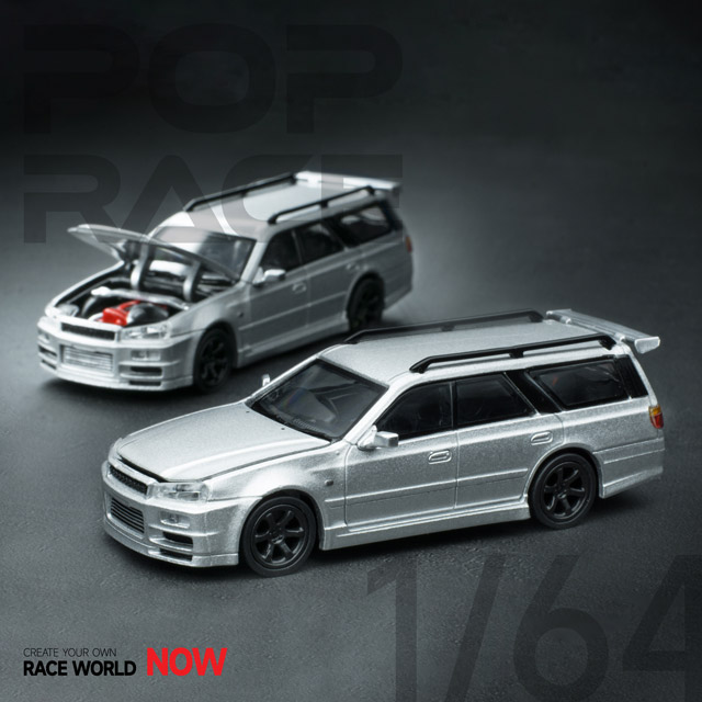 1/64 Nissan GTR R34 STAGEA Silver ơ С