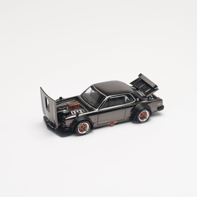 1/64 SKYLINE GT-R V8 DRIFT (HAKOSUKA) DARK CHROME | Nissan