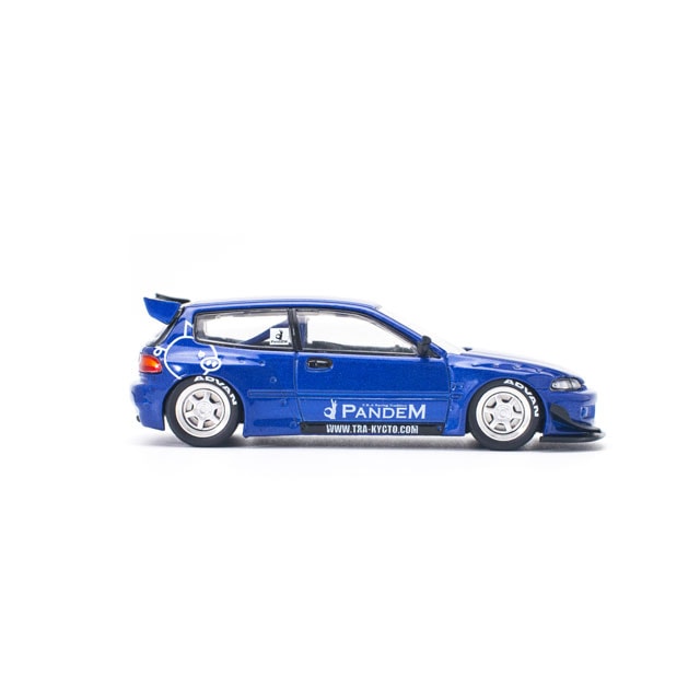 POPRACE 1/64 Pandem Civic EG6 v1.5 Metallic Blue Model Car