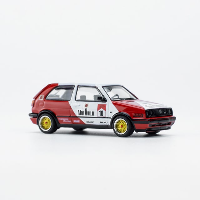 1/64 VOLKSWAGEN GOLF MK2 Red/White フォルクスワーゲン ゴルフⅡ GTI
