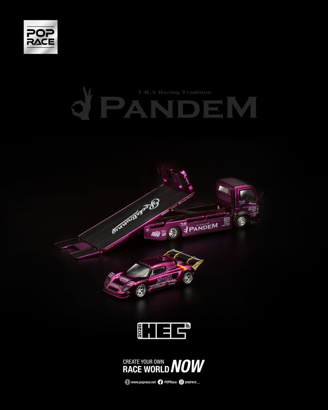 1/64 PANDEM LOTUS ELISE PURPLE CHROME TRUCK SET パンデム ロータス