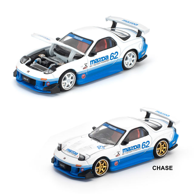 POP RACE x Enigma 1/64 MAZDA RX7 (FD3S) BLUE / WHITE マツダ