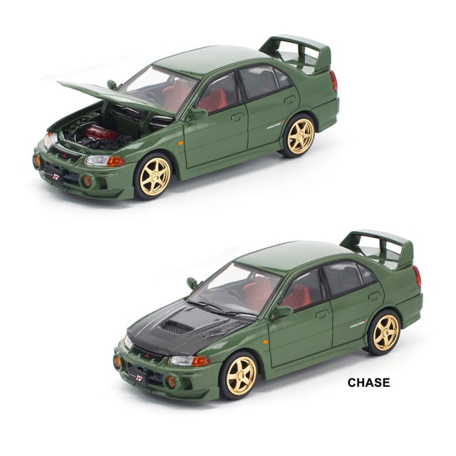 POP RACE x Enigma 1/64 MITSUBISHI LANCER EVOLUTION IV GREEN 三菱