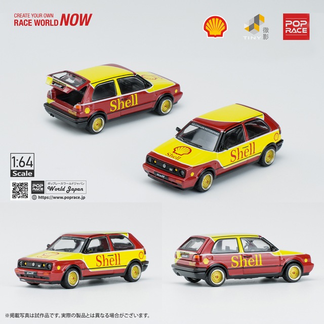 ポップレース 1/64 フォルクスワーゲン ゴルフⅡ GTI ホワイト 1⁄64 VOLKSWAGEN GOLF GTI MK2 WHITE フォルクスワーゲン ゴルフⅡ GTI