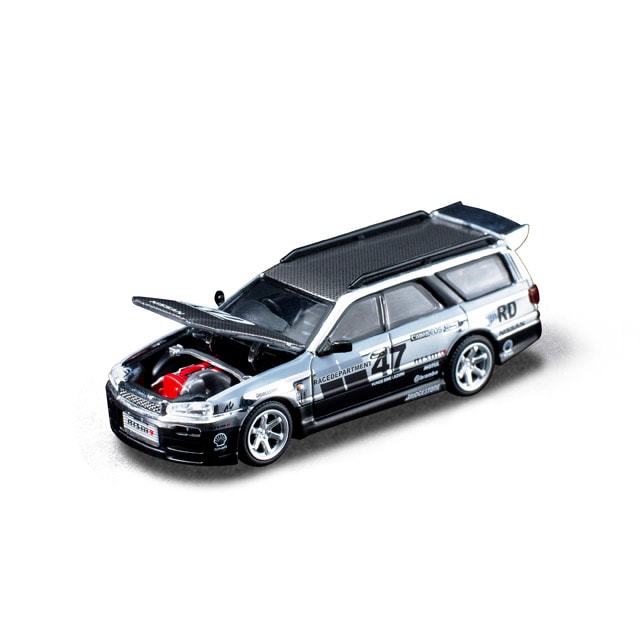 1/64 Nissan Stagea Chrome Silver ơ ॷС