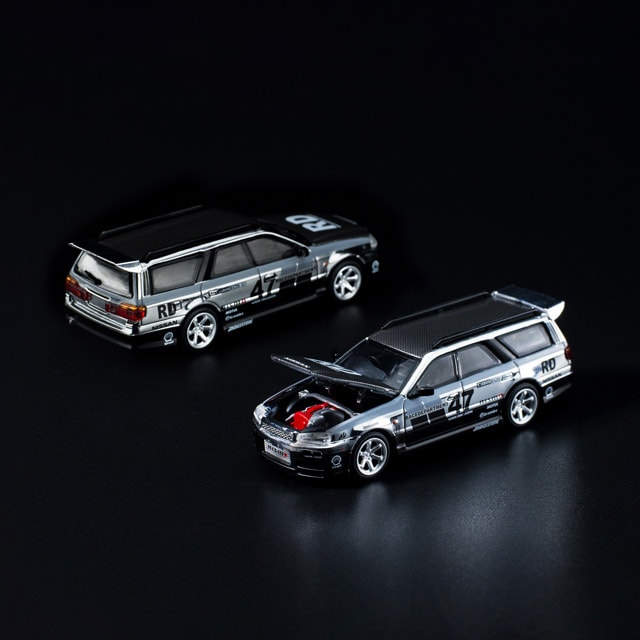 1/64 Nissan Stagea Chrome Silver ơ ॷС