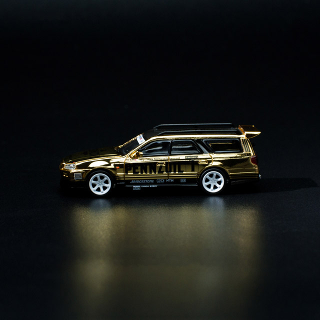 1/64 NISSAN STAGEA GOLD CHROME 日産ステージア ゴールド