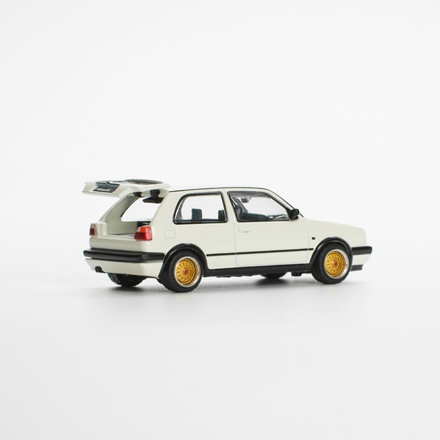 ポップレース 1/64 フォルクスワーゲン ゴルフⅡ GTI ホワイト 1⁄64 VOLKSWAGEN GOLF GTI MK2 WHITE フォルクスワーゲン ゴルフⅡ GTI