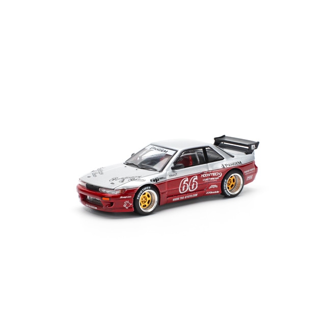 ポップレース 1/64 パンデム S13 レッドクローム 限定 1/64 PANDEM SILVIA S13 - MOONTECH RED パンデムシルビアS13