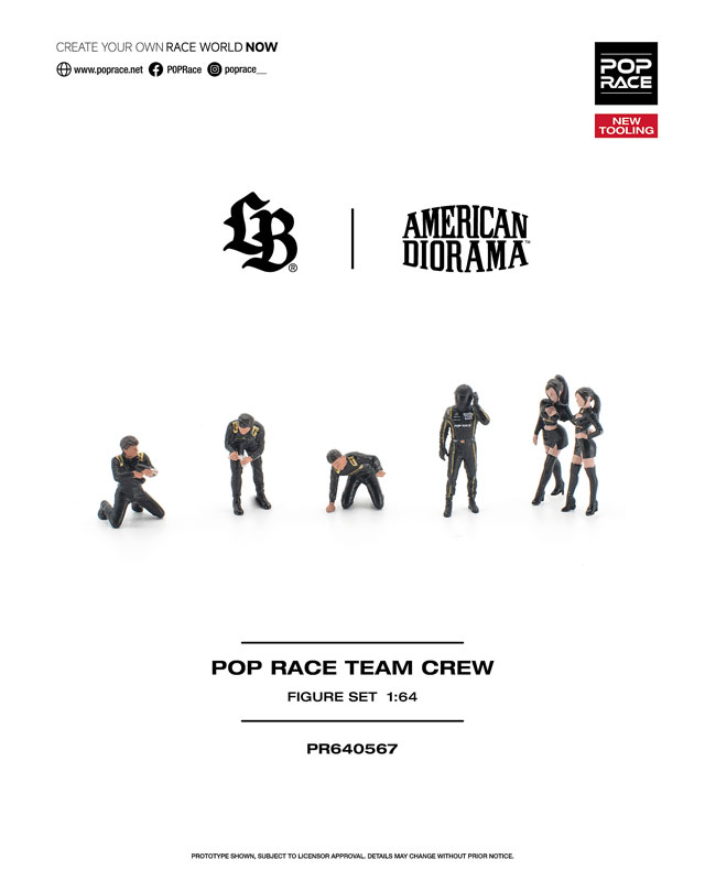 1/64 POP RACE TEAM CREW (6 Figures) POP RACE チームクルー