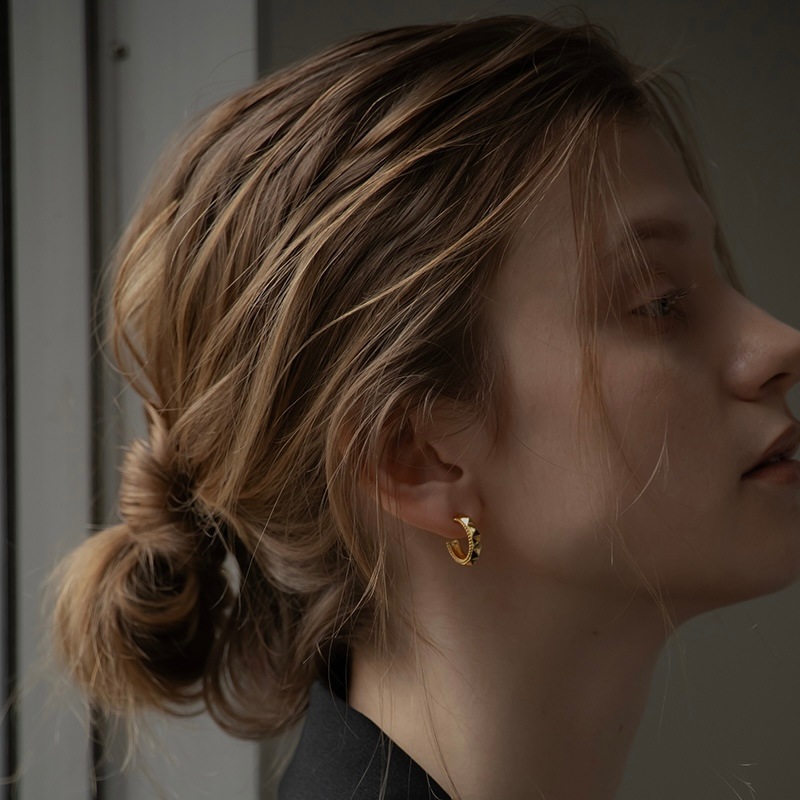 pyramid hoop pierce -gold- | pierce | sheriche（シェリッシュ）