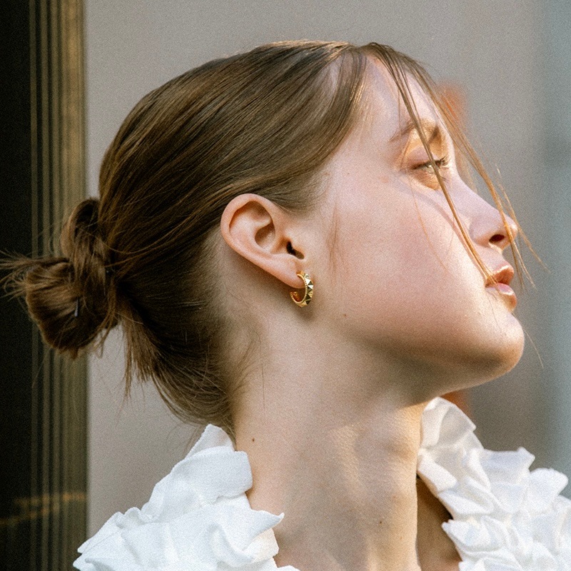 pyramid hoop pierce -gold- | pierce | sheriche（シェリッシュ）