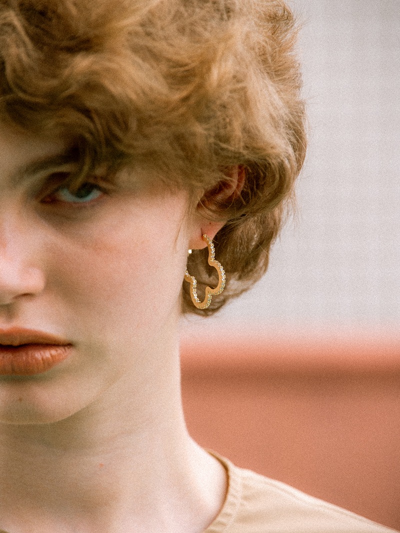 clover hoop pierce (gold) | ALL ITEM | sheriche（シェリッシュ）